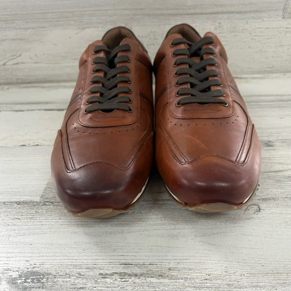 Men's Brown Leather Casual Sneakers
